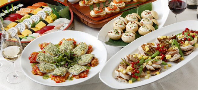 Seated Large Dish Plan for Groups of 30 or More